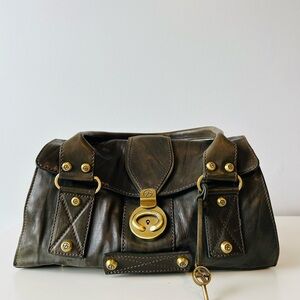 Vintage Francesco Biasia Leather Trapeze Italian Bag